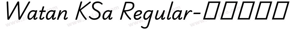 Watan KSa Regular字体转换